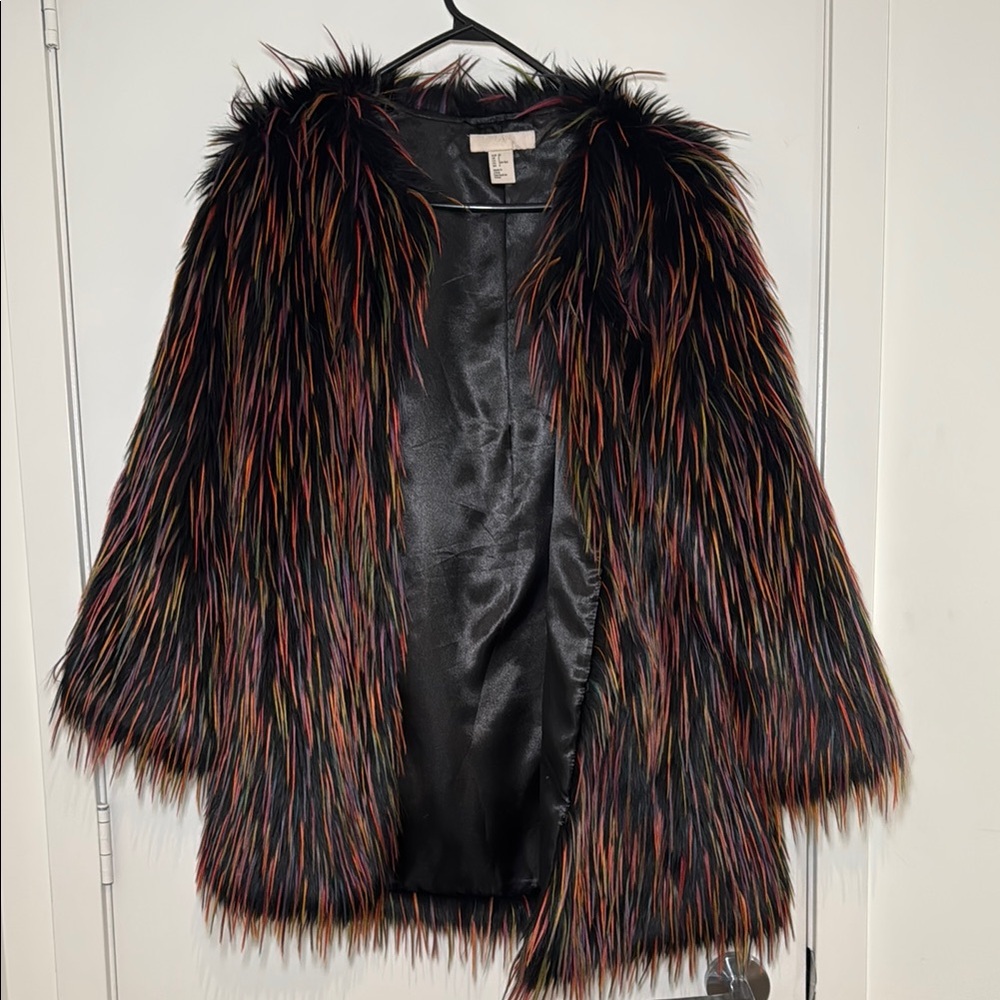 H&M Limited Edition Multicolor Faux Fur Jacket